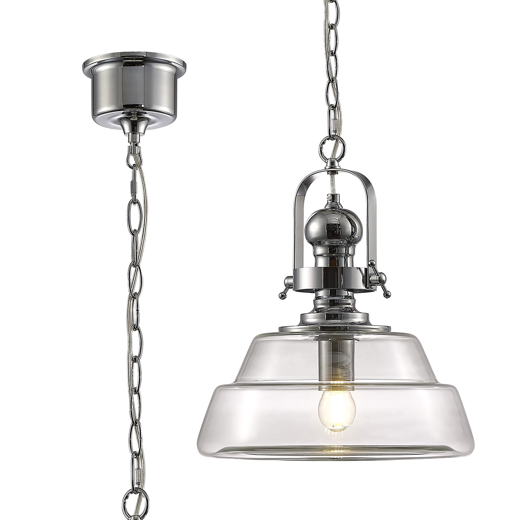 IL31592  Reyna Glass Pendant 1 Light